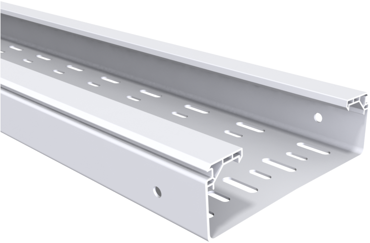 Perforated Cable Tray Bpe H60 - Polyvinyl Chloride (800x600), Png Download