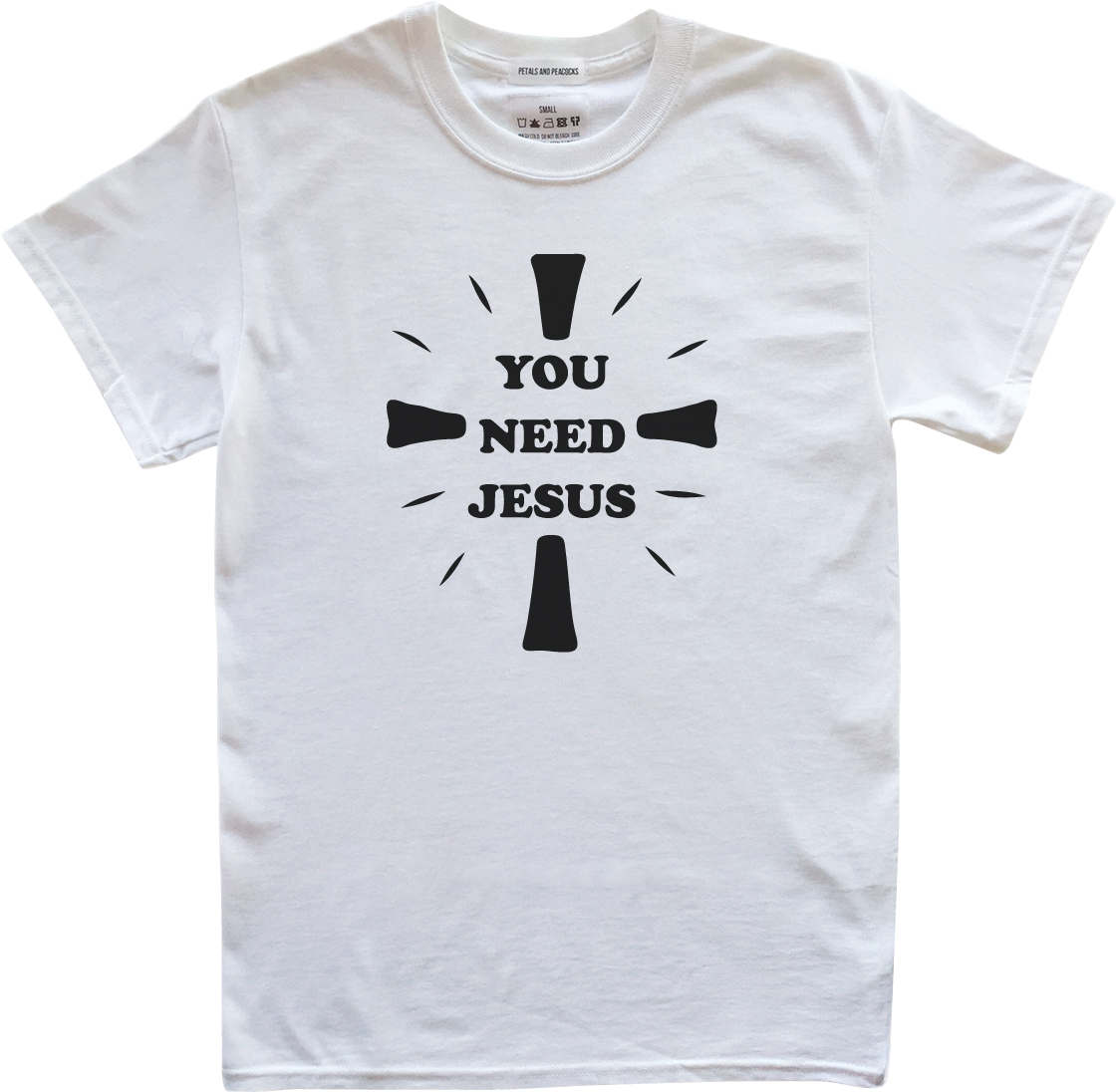 You Need Jesus Tee In White - Love Jesus T Shirt (1200x1201), Png Download