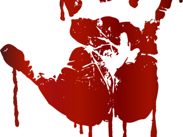 Handprint Clipart Blood - Hand Print (640x480), Png Download