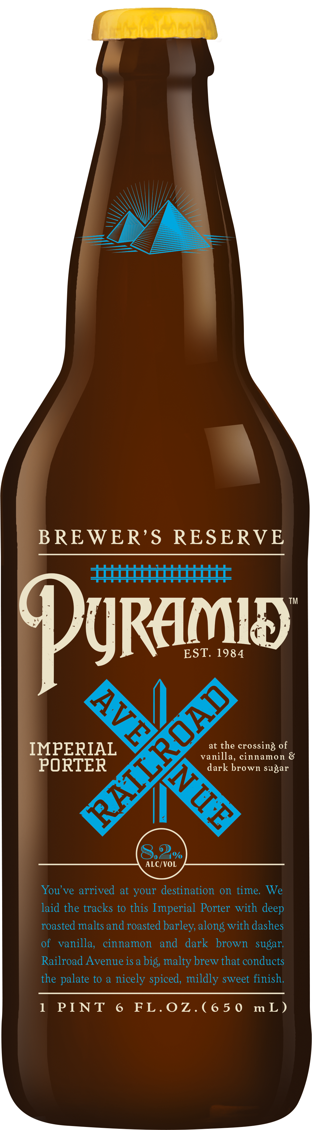 Railroad-avenue 22ozpng - Beer Bottle (2124x4092), Png Download