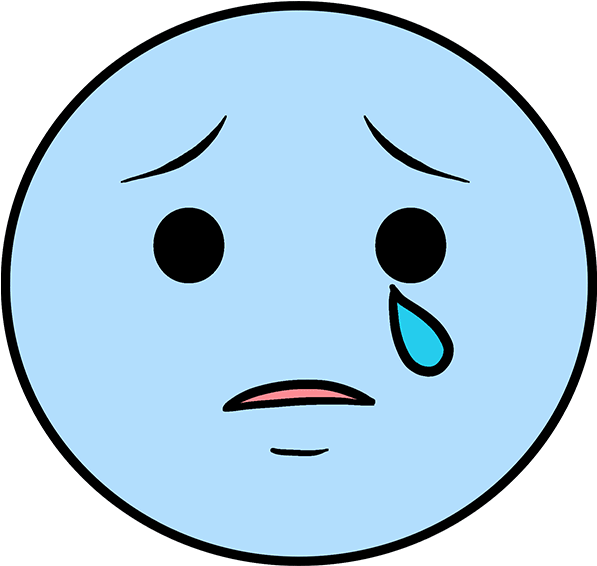How To Draw Crying Emoji - Smiley Face (680x678), Png Download