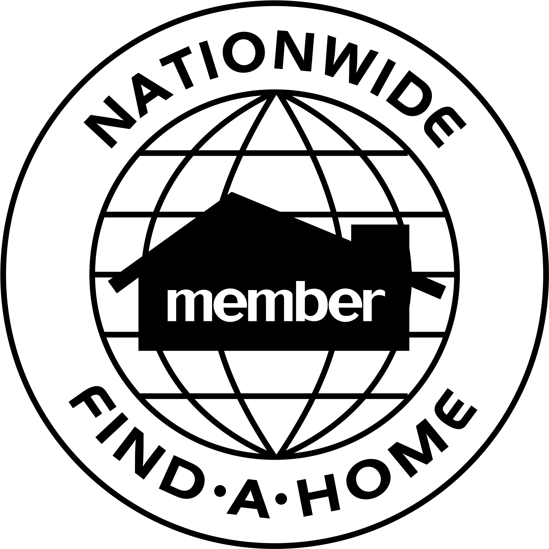 Nationwide Find A Home Logo Png Transparent - Mohun Bagan Logo Black And White (2400x2400), Png Download