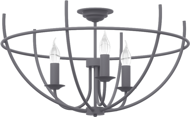 Orb 3 Light Pendant - Chandelier (1200x1200), Png Download