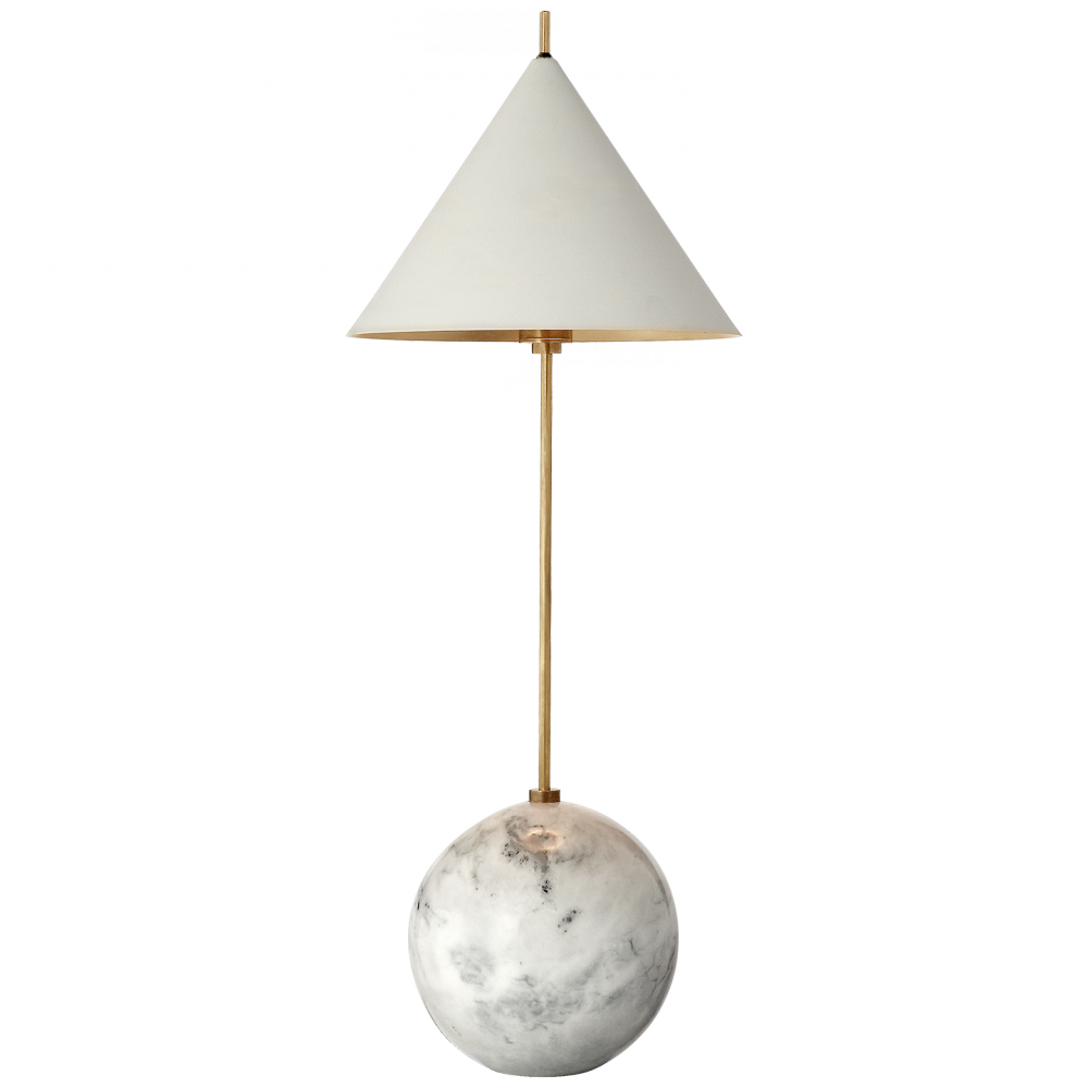 Cleo Orb Base Accent Lamp In Antique-burnished B - Visual Comfort Kw3118ab/wht Kelly Wearstler Cleo 21 (1000x1000), Png Download