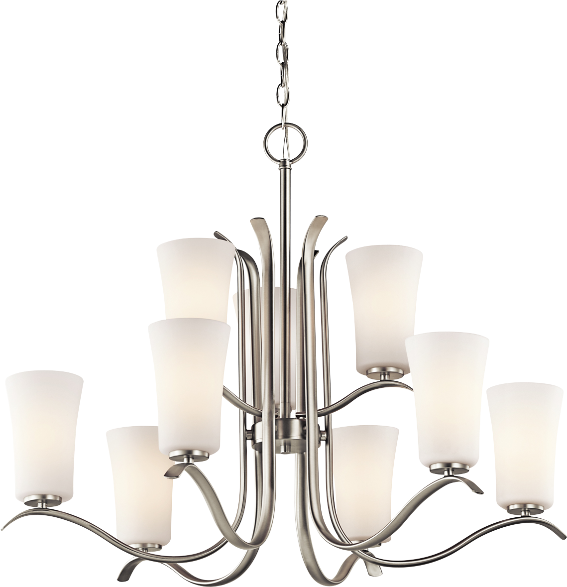 Armida 9 Light Led Chandelier Brushed Nickel - Kichler Armida 9 Light Chandelier (1200x1200), Png Download