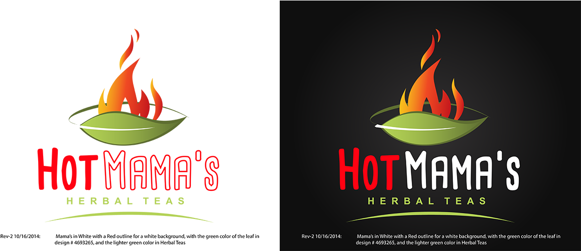 Logo Design By Bourraq For Hot Mama''s Herbal Teas - Design (1200x500), Png Download