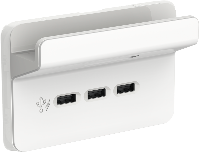 3 X Usb Charger With Shelf - Clipsal (800x800), Png Download