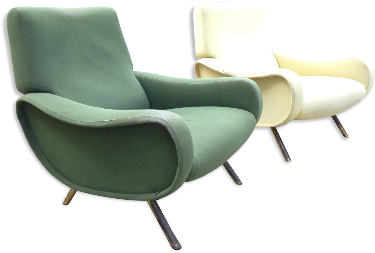 Paire De Fauteuils "lady" Marco Zanuso 1960 Vintage - Marco Zanuso (1457x1457), Png Download