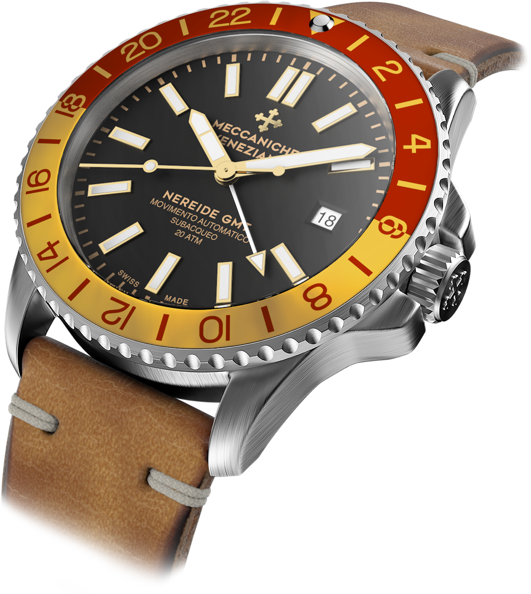 Meccaniche Veneziane Watch Gmt (1847x2057), Png Download