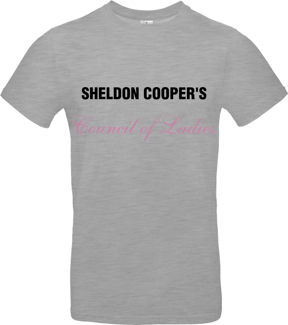 Sheldon Cooper's Council Of Ladies T-shirt B&c Exact (1044x1044), Png Download