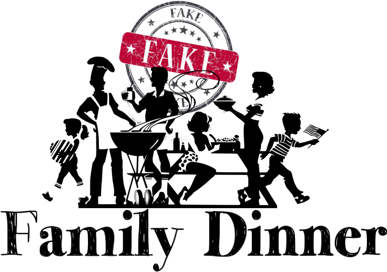 Fake Family Dinner Meatloaf And Garlic Smashed Potatoes - 4th Of July Potluck Invite (800x600), Png Download