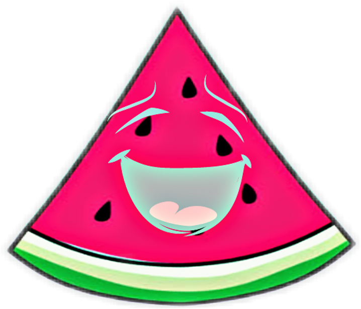 Watermelon Emojisticker Emoji Sticker - Triangle (1024x1024), Png Download