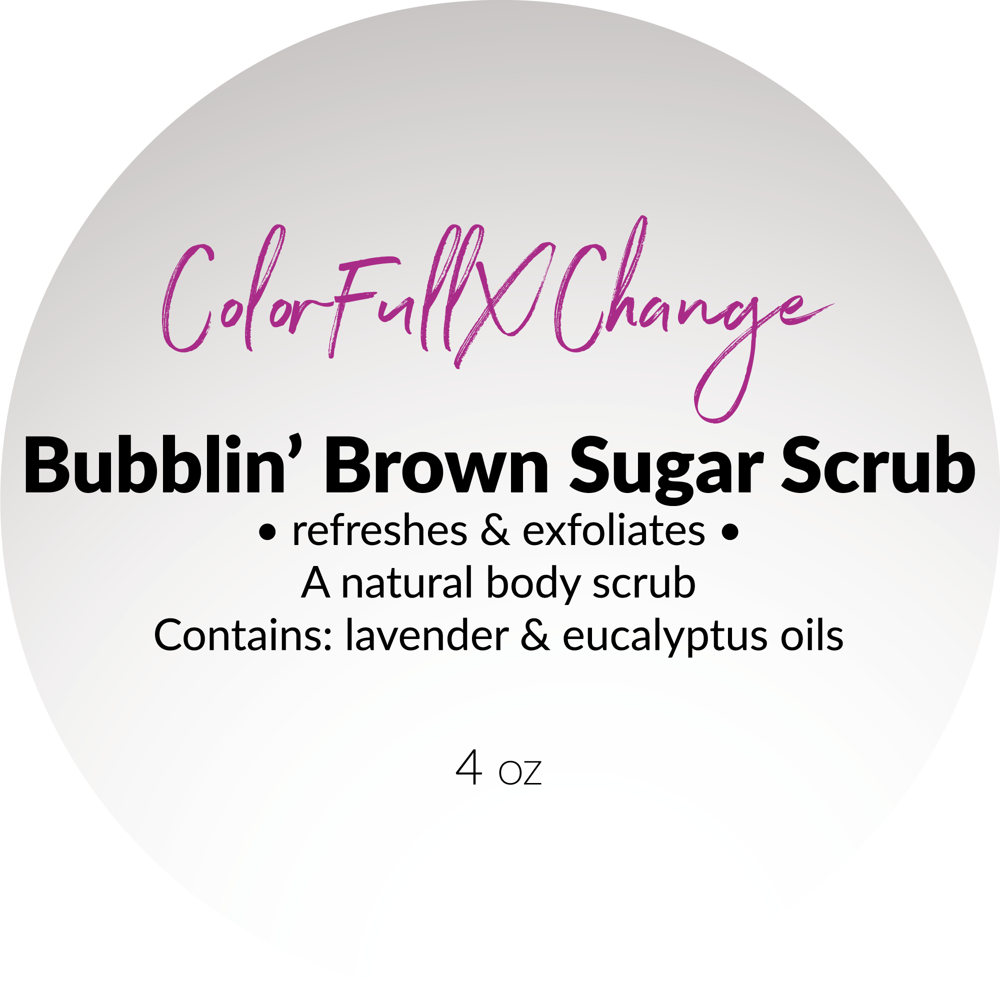 Bubblin' Brown Sugar Scrub - Circle (2000x2000), Png Download