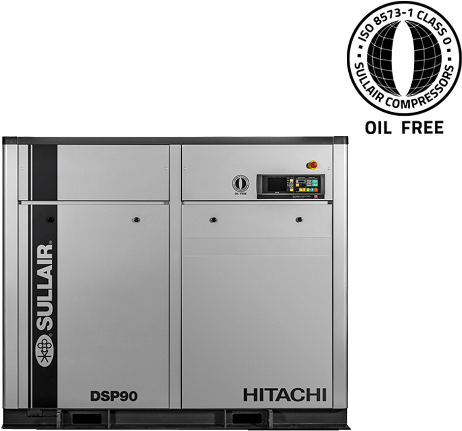 Dsp Series Oil Free Rotary Screw Air Compressor - Hitachi (1000x884), Png Download