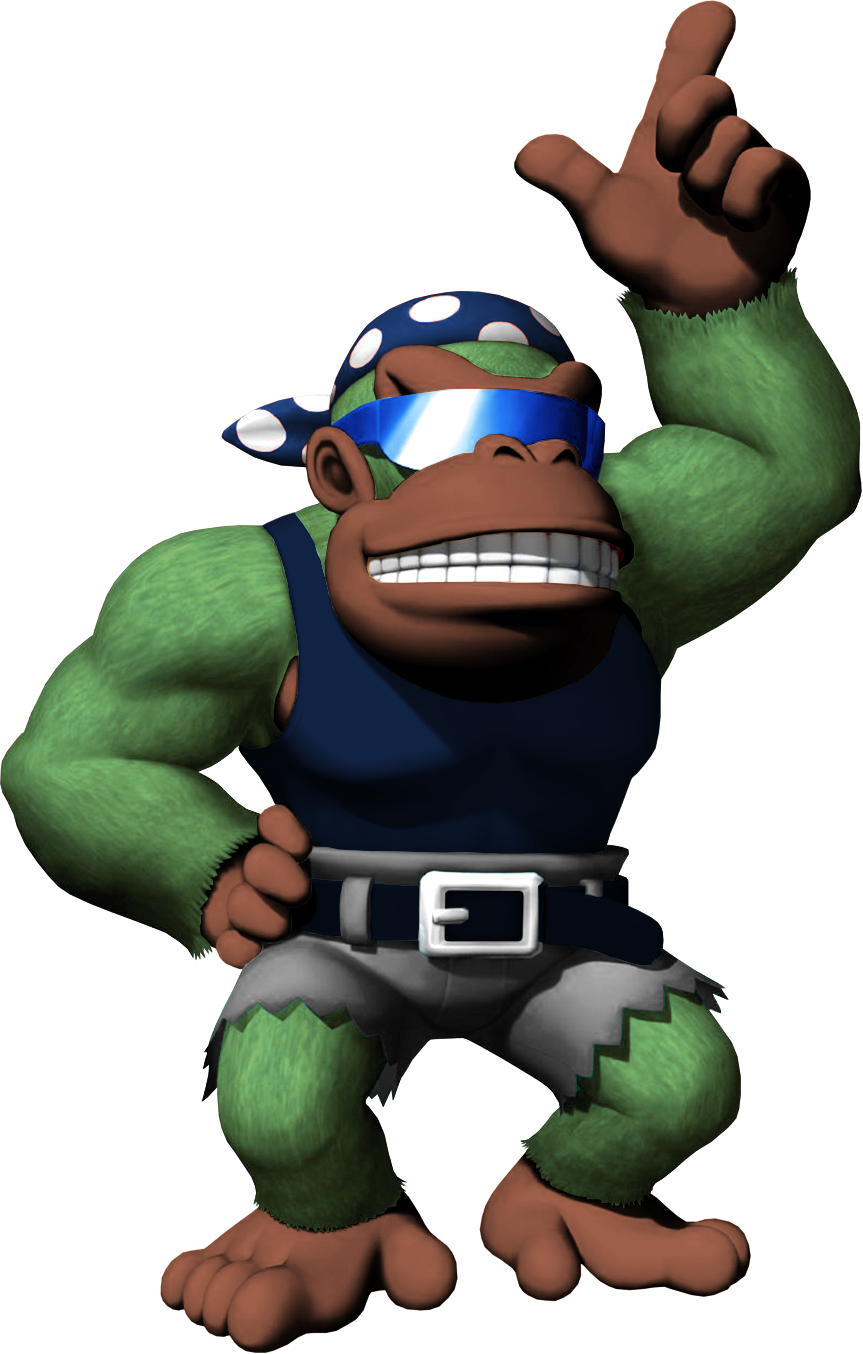 Jssb Funky Kong Alt 9 - Funky Kong Mario Kart Wii (863x1354), Png Download