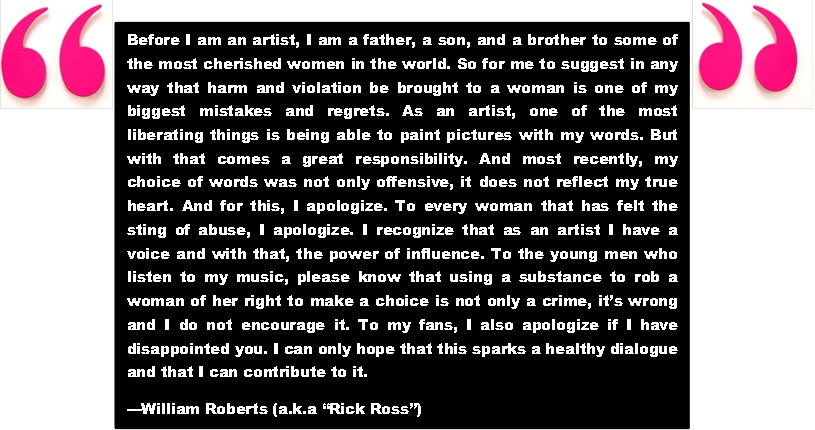 Rick Ross Loses Reebok Endorsement - Rose (815x430), Png Download