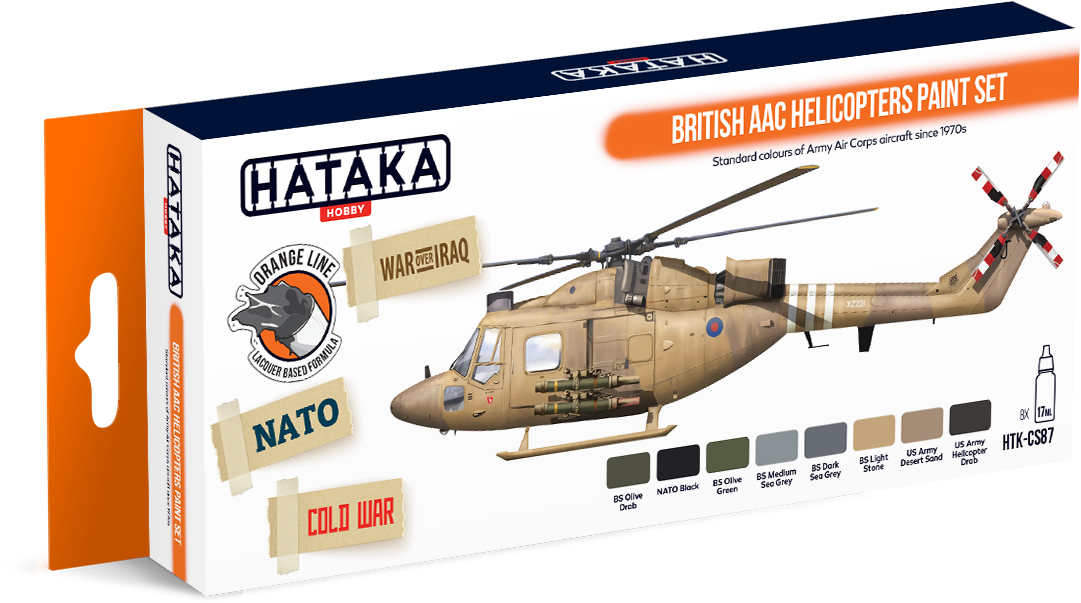 Htk-cs87 Orange Line British Aac Helicopters Paint - Hataka Hobby Late Ww2 Soviet Air Force Acrylic Paint (1185x791), Png Download