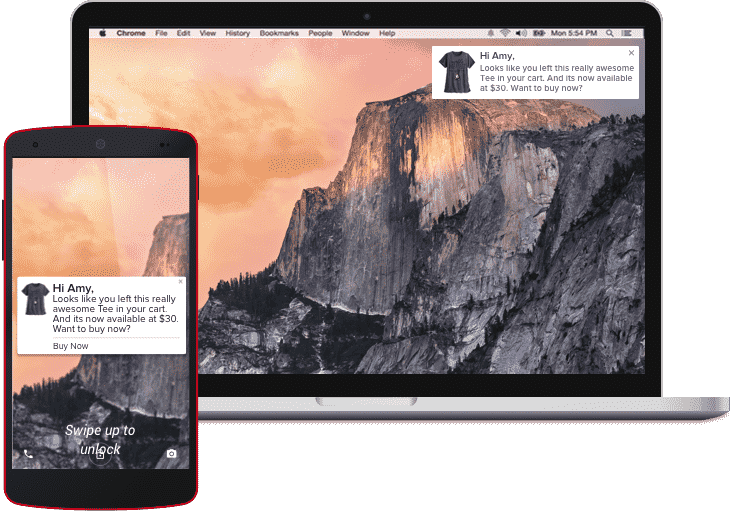 Browser Push Notifications-4 - Push Notification E Commerce (733x511), Png Download