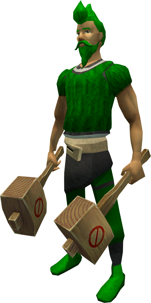 Ban Hammer - Detailed - Equipped - Banhammer Runescape (498x998), Png Download