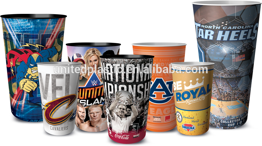 32oz Food Grade 3d Iml Cup Popcorn Buckets From Unitedplastics - Iml Cup (1000x500), Png Download
