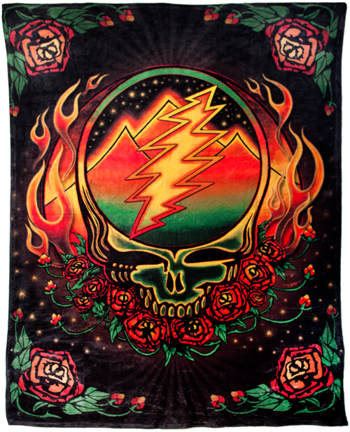Fleece Blanket With A Grateful Dead Steal Your Face - Steal Your Face (620x620), Png Download