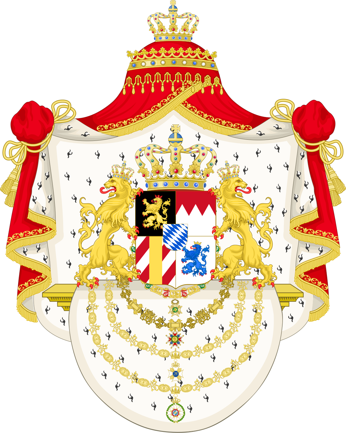 Coat Of Arms Kingdom Of Bavaria (1200x1503), Png Download