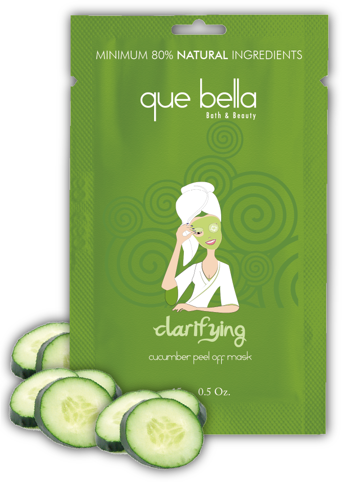 Que Bella Beauty Clarifying Cucumber Peel-off Mask - Que Bella Mud Dead Sea Replenishing Mask - 2.64 Fl (667x963), Png Download