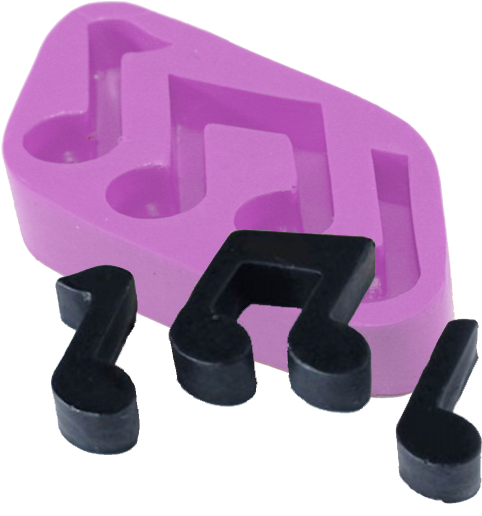 Forma De Silicone Notas Musicais 3 Cavidades - Music (580x580), Png Download