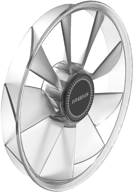 The Turbine Blade Design Is Molded To The Inner Frame (594x987), Png Download