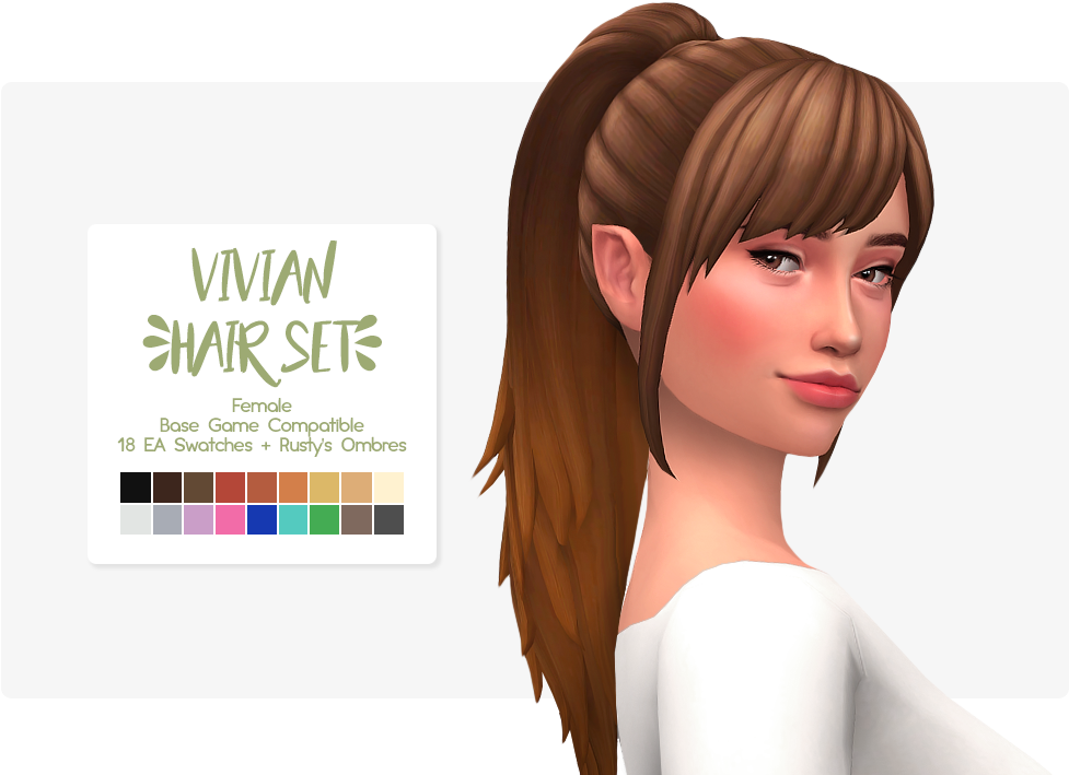 Sims 3 Website - Vivian Hair Sims 4 (1000x720), Png Download