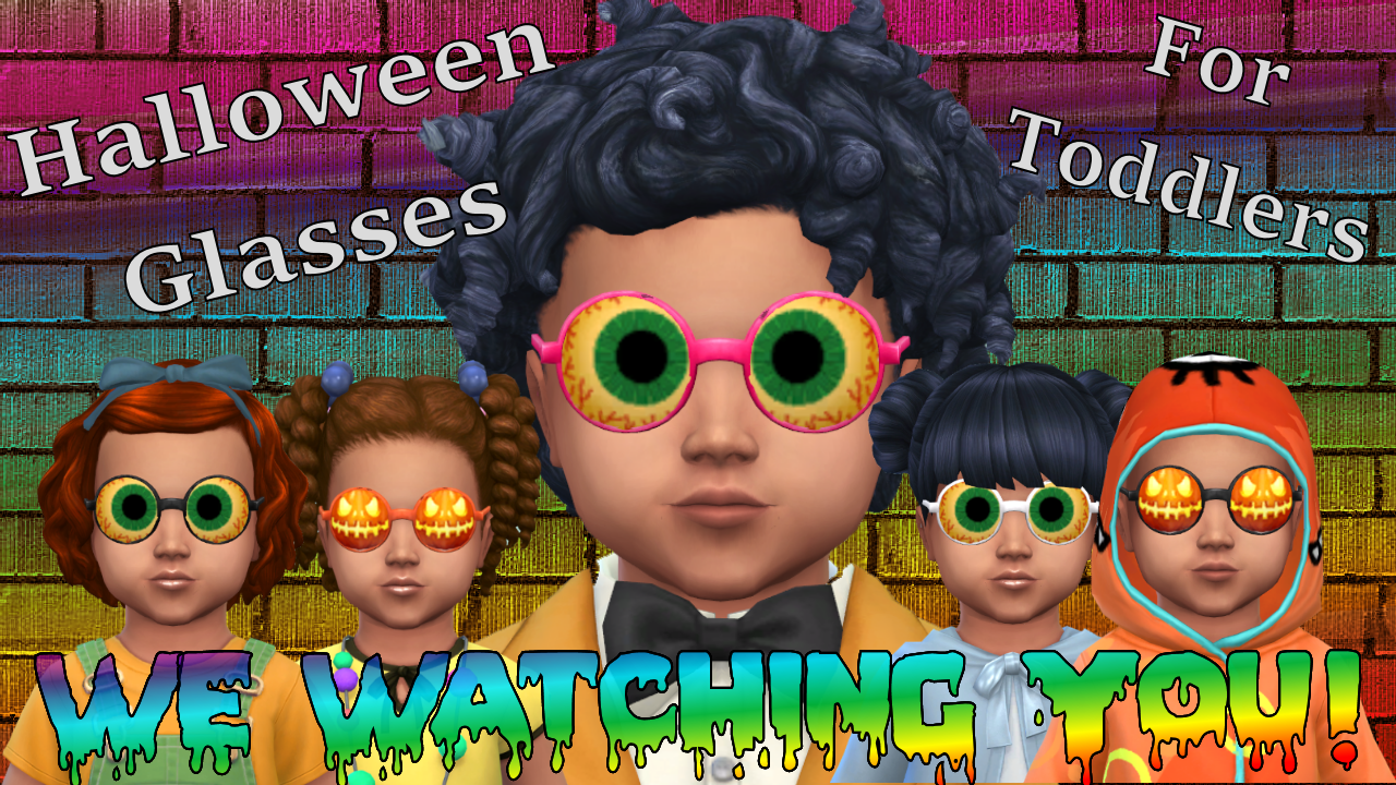Halloween Glasses For Toddlers - The Sims 4 (1280x720), Png Download