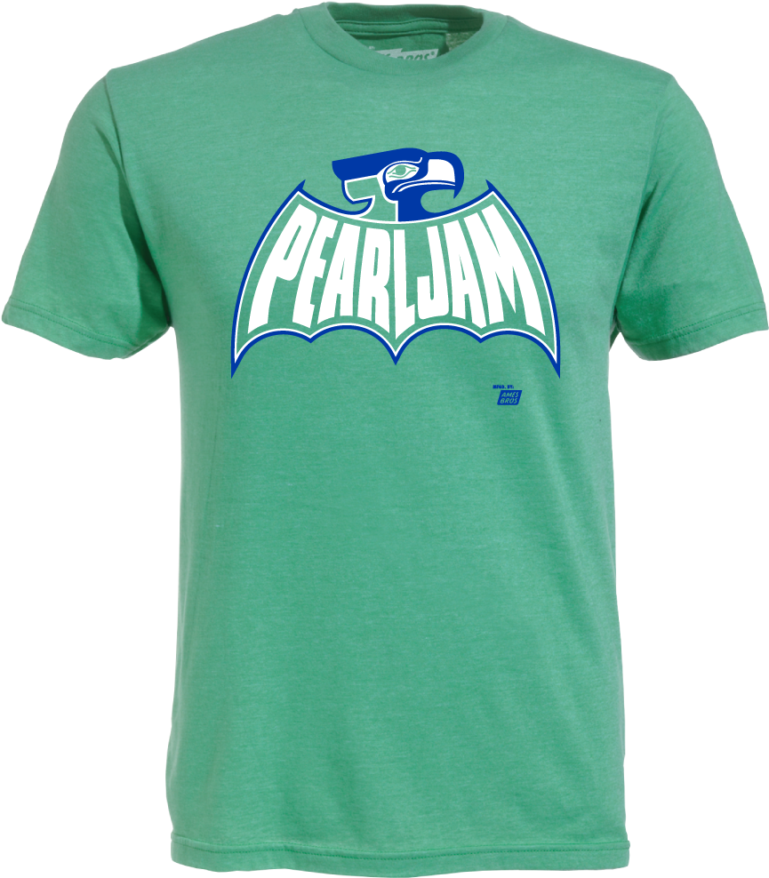 Batman & Seattle Seahawks Inspired “pearl Jam Bathawk” - T-shirt (1000x1000), Png Download