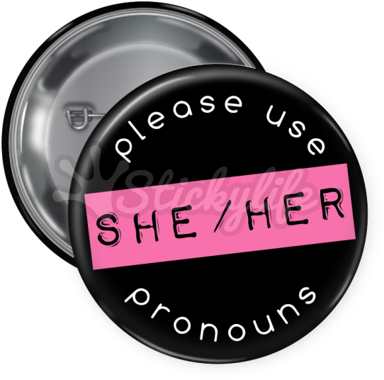 She/her Pronoun Button - Pronoun (940x587), Png Download