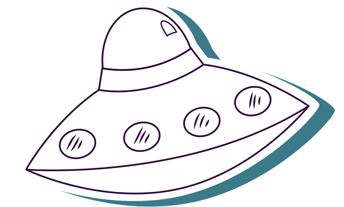 Spacecraft Outer Space Cartoon - Drawing (700x700), Png Download