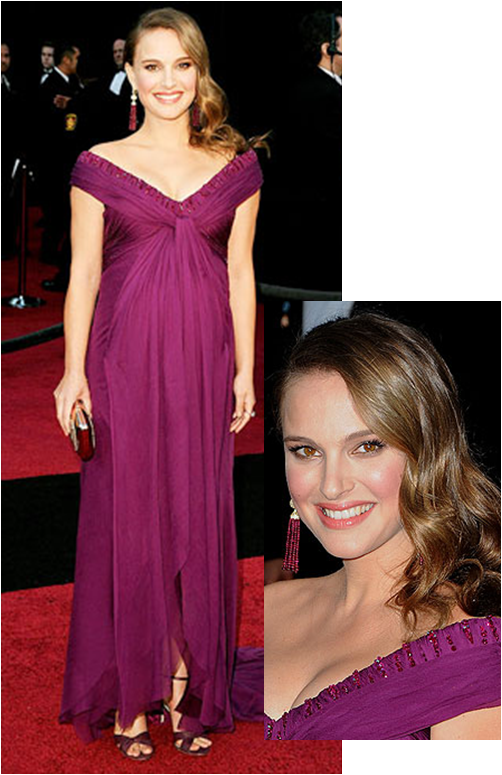 The Glowing Natalie Portman In Tiffany Jewelry - Natalie Portman Oscar 2011 (502x775), Png Download