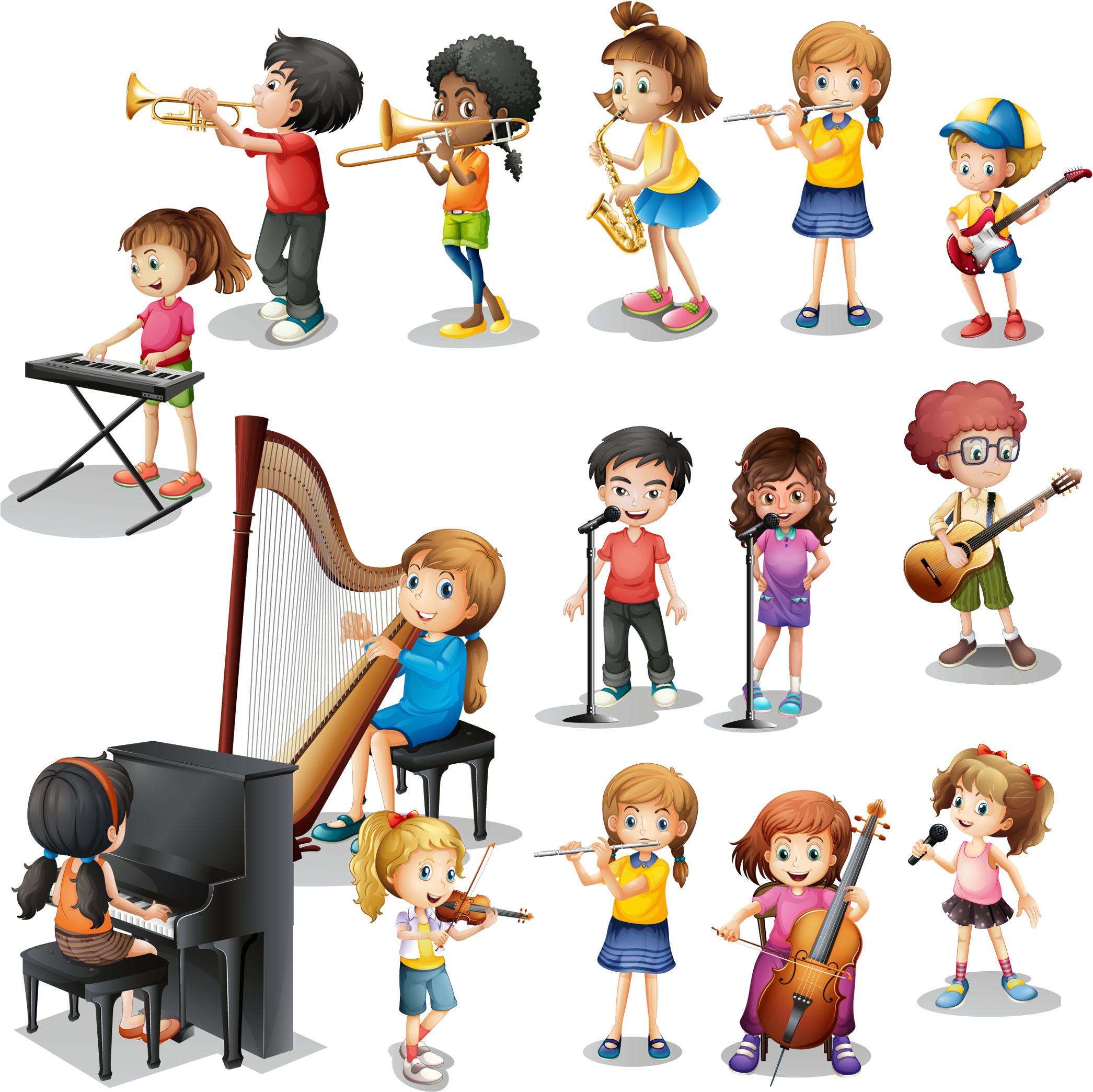 Musical Instrument Play Child - Kids Play Instrument (2100x2100), Png Download