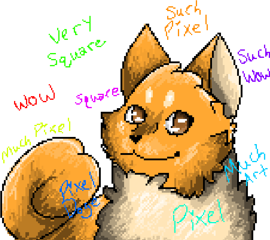Image Pixel Doge Drew Sushi As Doge Lmao In Pixels - Cat (960x1280), Png Download