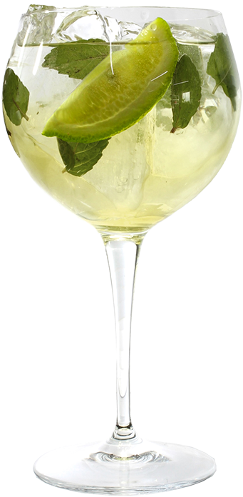 Put Mint Into Large Wine Glass, Squeeze In Two Lime - Margarita (800x864), Png Download
