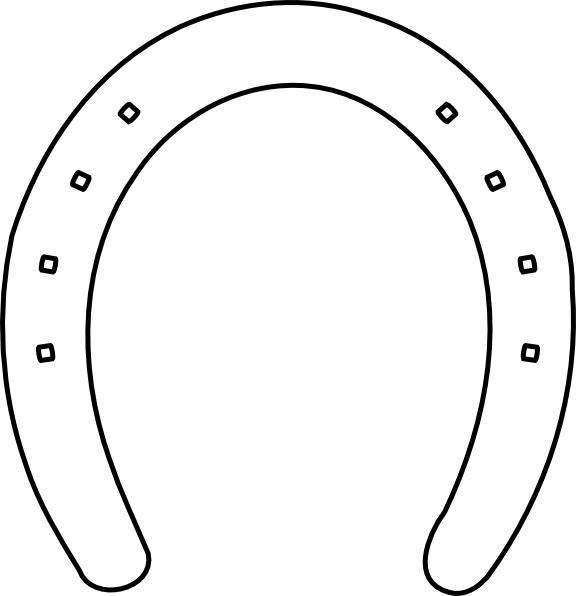 Clip Royalty Free Download Double Horseshoe Clipart - White Horse Shoe Png (576x596), Png Download