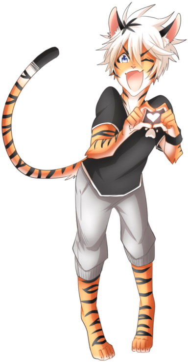 Created An Anthro Tiger Oc, His Name Is Emil - Orange County (500x747), Png Download