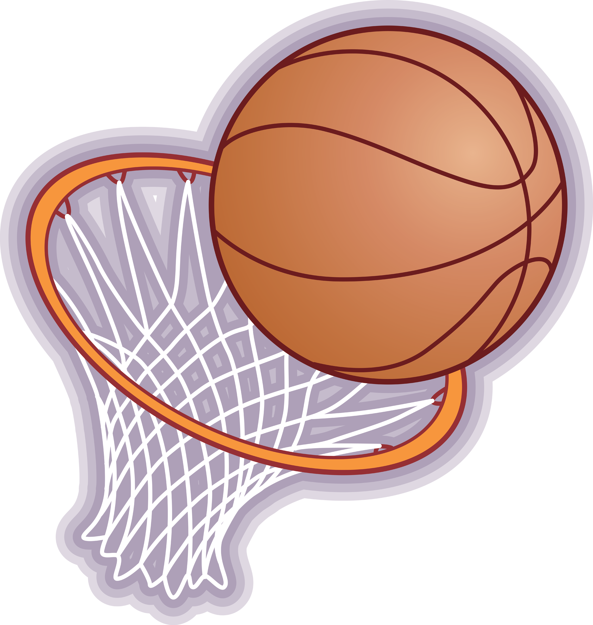 Grant Beach Neighborhood Association Png Transparent - Cartoon Basketball Hoop (2278x2400), Png Download