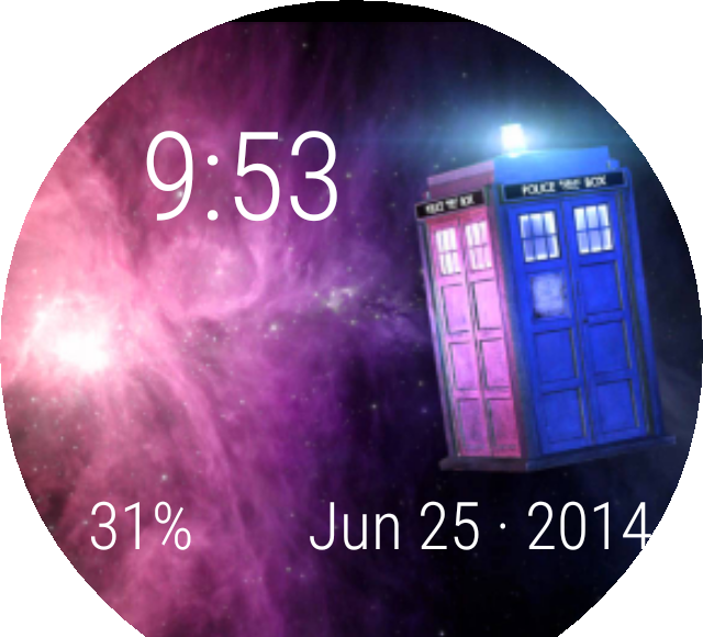 Tardis Watch Face Preview (640x580), Png Download