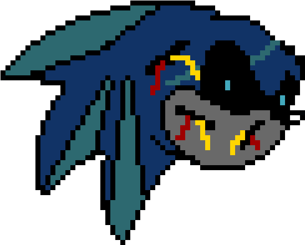 Nitro Metal Sonic V3 - Pixel Art (690x530), Png Download