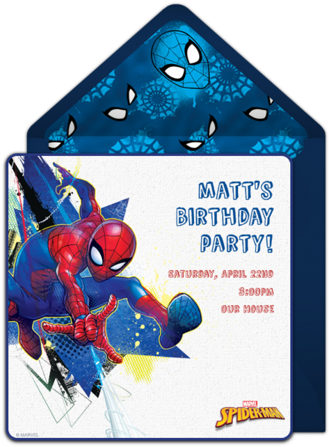 Spider-man Grunge Online Invitation - Spider-man (650x650), Png Download