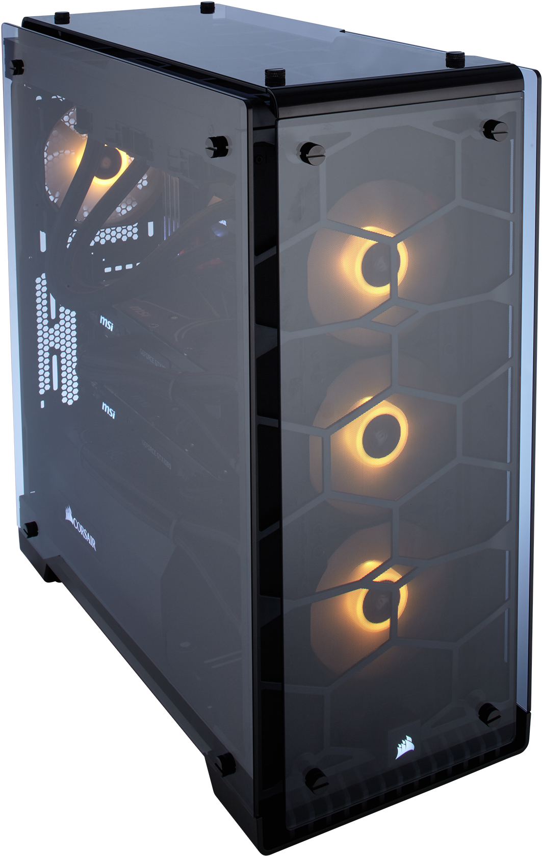 Corsair Crystal Series 570x Rgb Cc 9011098 Ww Steel - Crystal Series 570x Rgb Mirror Black (1292x1800), Png Download