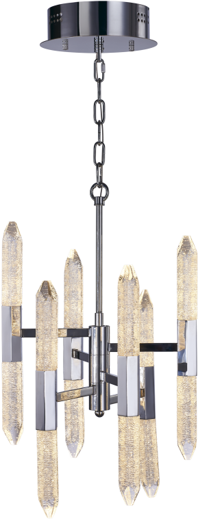Illuminati Md17003025-12bchr Shard 6 Arm 12 Light Pendant (431x800), Png Download