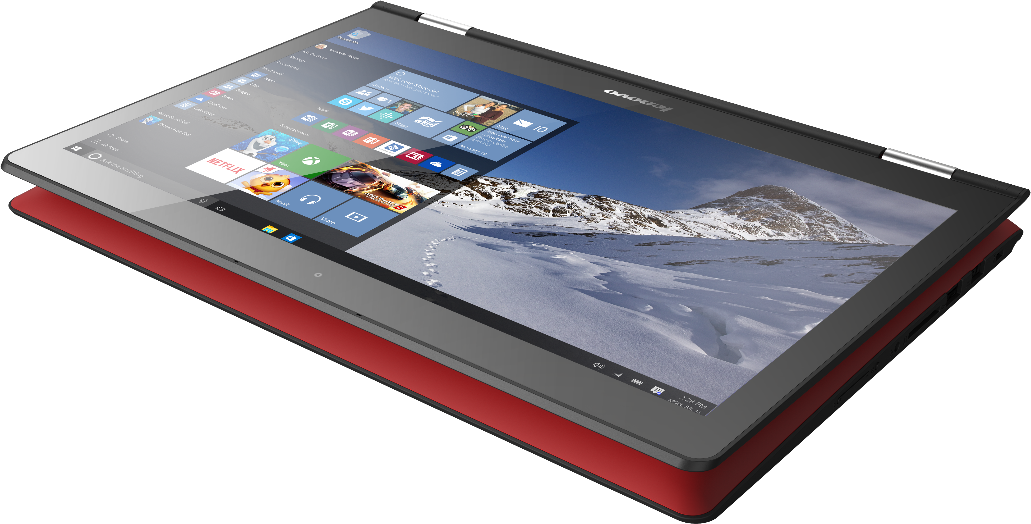 Yoga 500 14 Red 04 Win 10 Ministart Cortana 2016 05 - Lenovo 80r500hmfr - Yoga 500-14isk I5-6200u/8gb/256s/fhd/mt/gc/b/c/... (4999x3865), Png Download