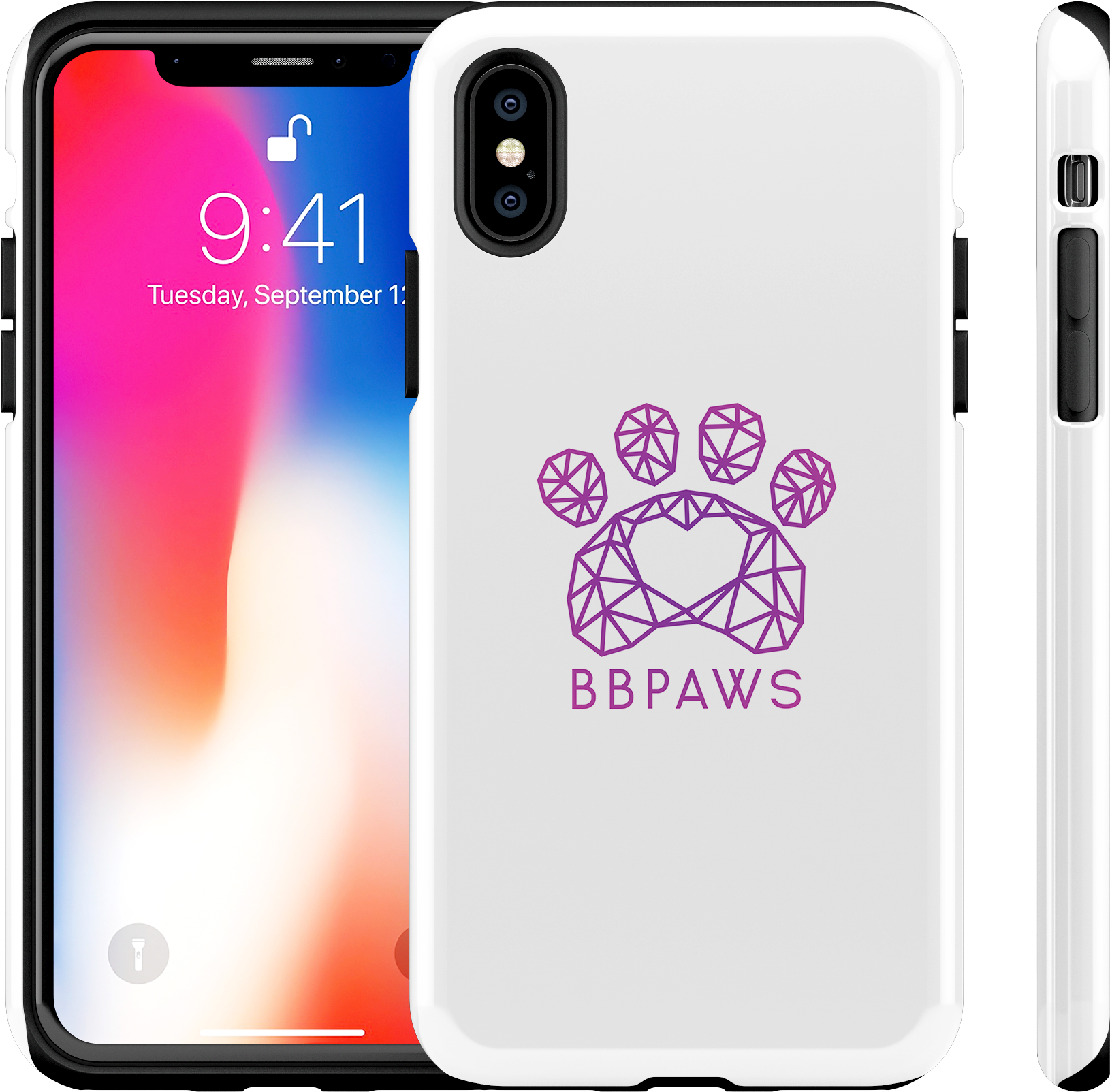 Purple Paw Phone Case - Joshy Phone Case (2000x2000), Png Download