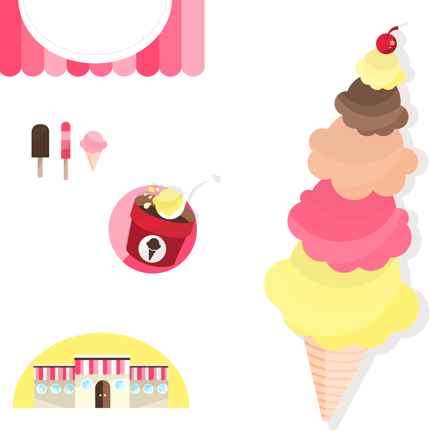 Chocolate Ice Cream Ice Pop Milk - Ice Cream (1500x1500), Png Download