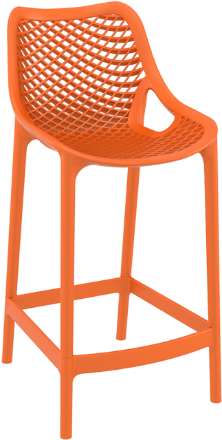 Air Barstool Commercial Furniture For Cafe And Restaurant - Orange Bar Stool Vinyl (850x638), Png Download